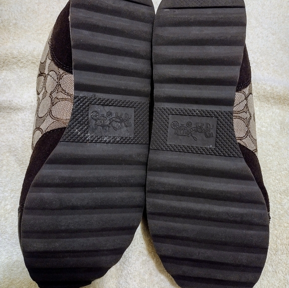 COACH SIGNATURE SNEAKERS BROWN SIZE 10 - Picture 14 of 16